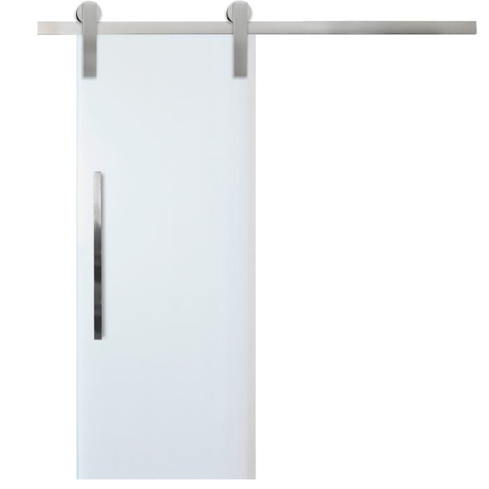 Sistema De Porta De Correr Aparente Aluminio Polido Para 1 Porta 50Kg C/ 2M  H401AP