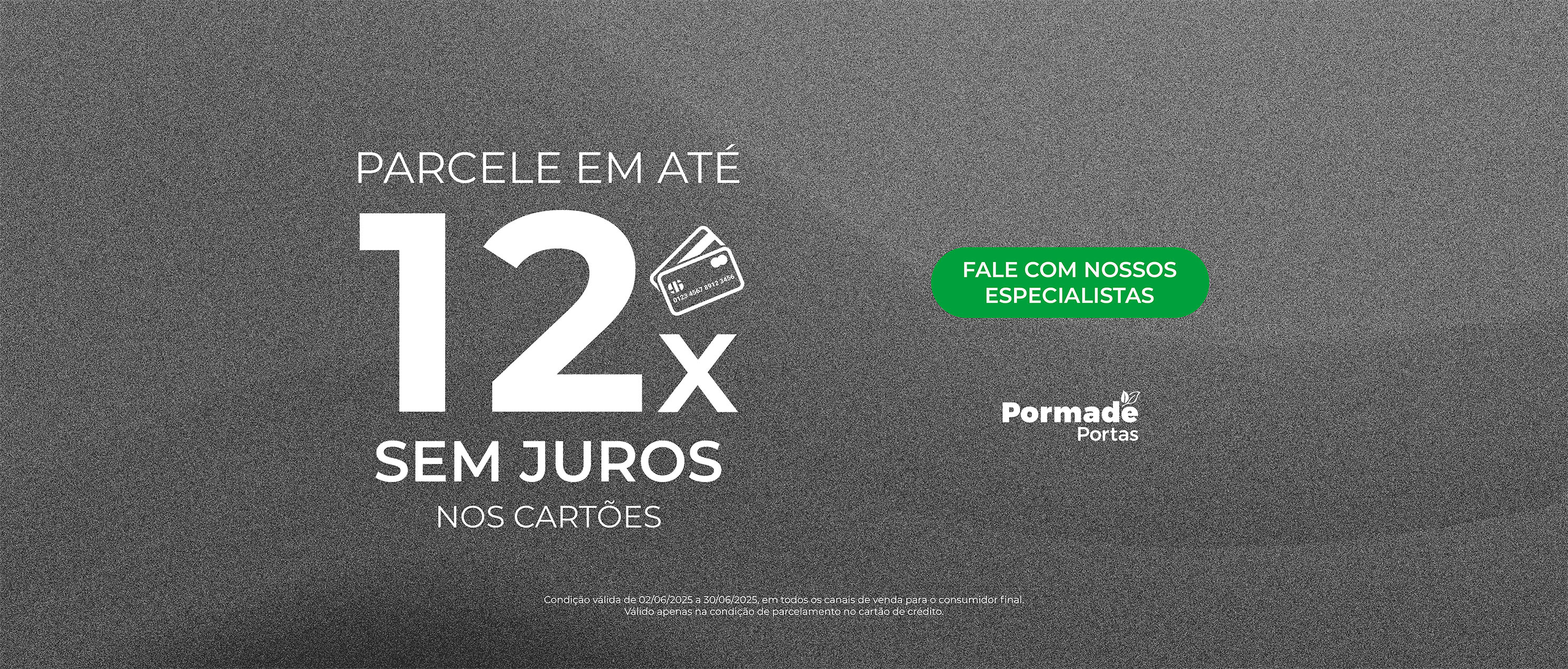 Compre em até 12x sem juros no cartão
